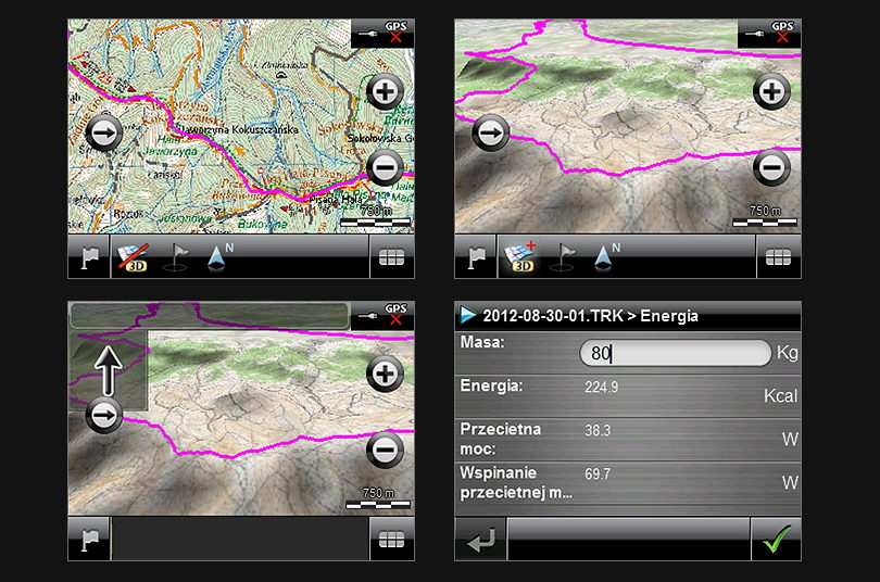 nawigacja GPS na rower - IGN Evadeo - moliwoci oprogramowania TwoNav, nawigowanie po zadanej ciece