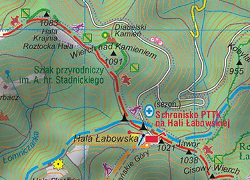 Mapa turystyczna GPS, mapa rastrowa Cartomedia